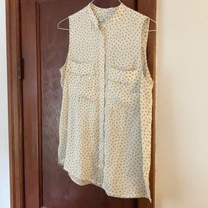 Ivory geometric print Mango suit blouse
